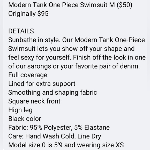 Good American Modern One Piece Tank Swimsuit sz M NWT - Picture 5 of 5